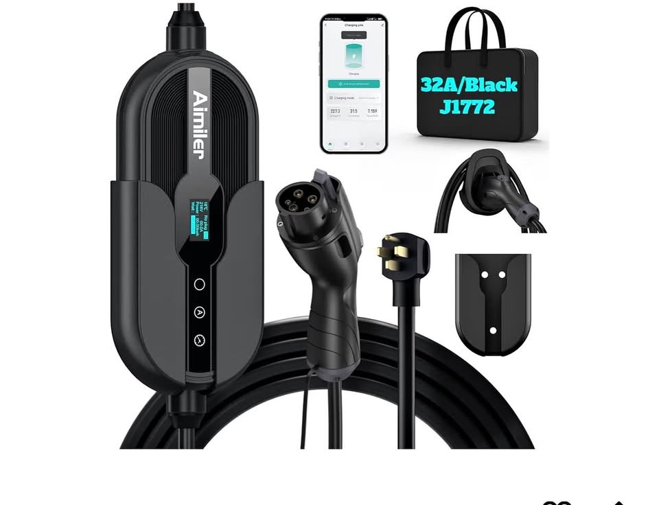 Level 2 EV Charger, 32A, 25ft Cable