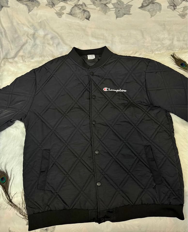 Champion Retro Diamond Quilted Bomber - Size 2XL