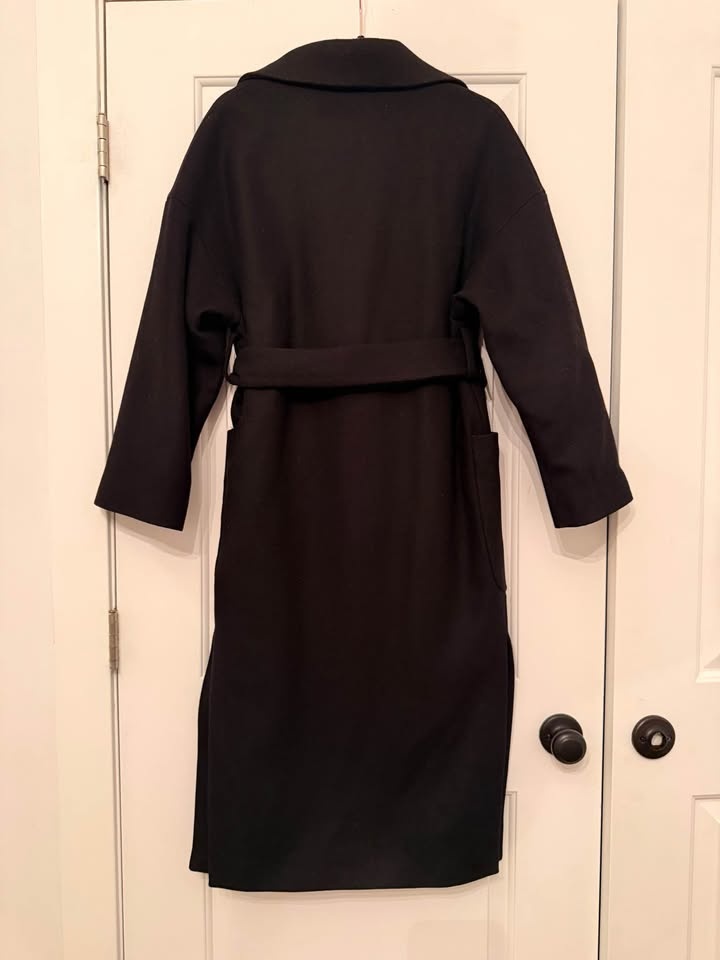 Zara Woman black belted coat (EU XS / US XS) - photo 2