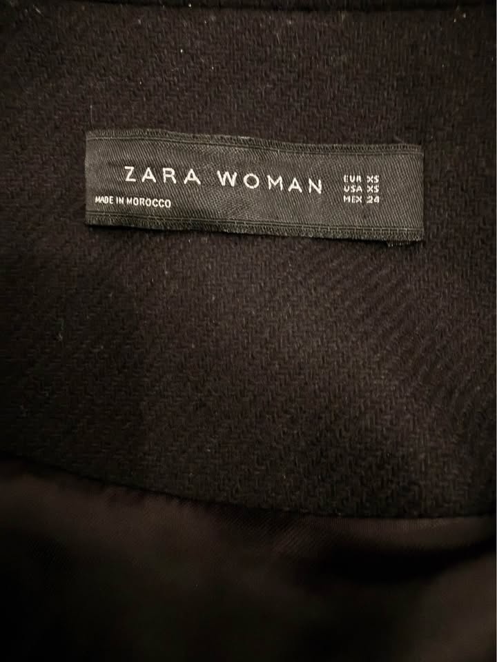 Zara Woman black belted coat (EU XS / US XS) - photo 5