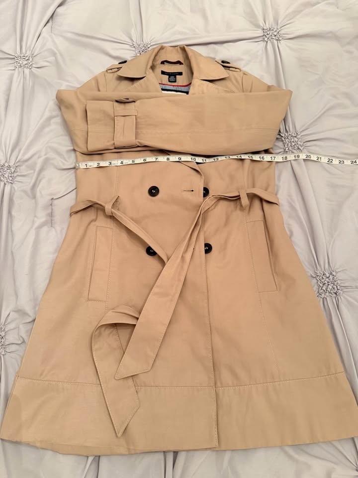 Tommy Hilfiger Trench Coat - Beige/Khaki (Size XS) - photo 5