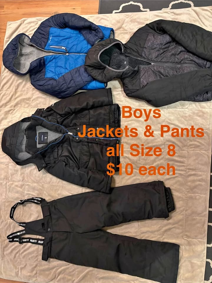 Boys size 6 - 10 winter items