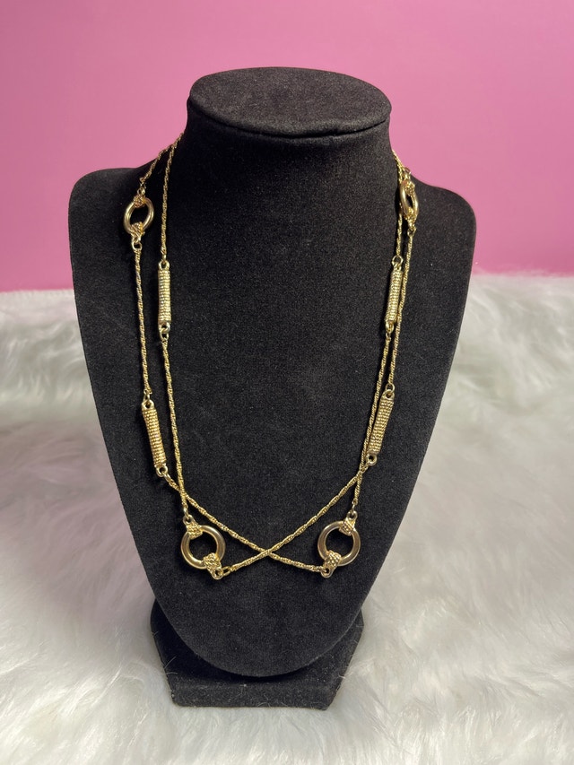 Gold-Toned Twisted Link Necklace