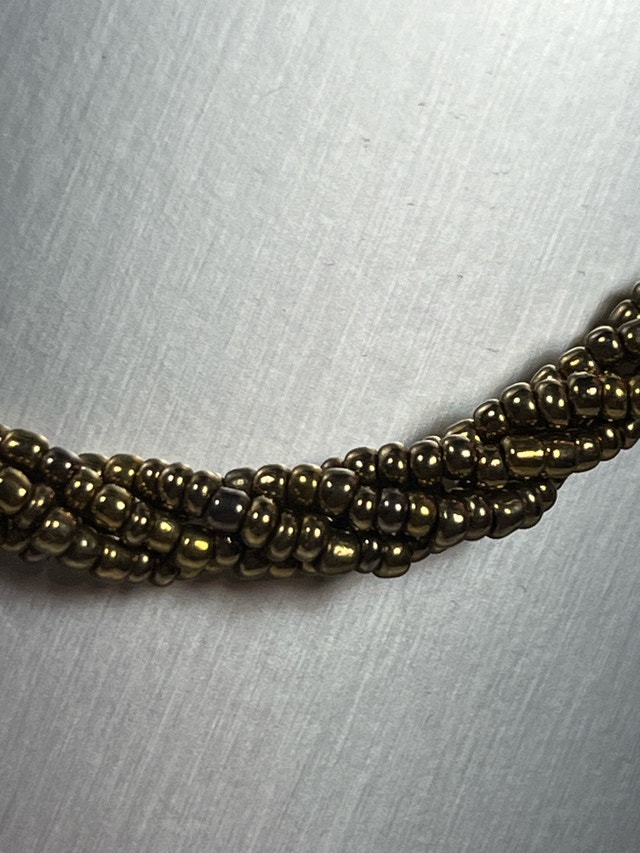 Gold Beaded Twisted Necklace - photo 3