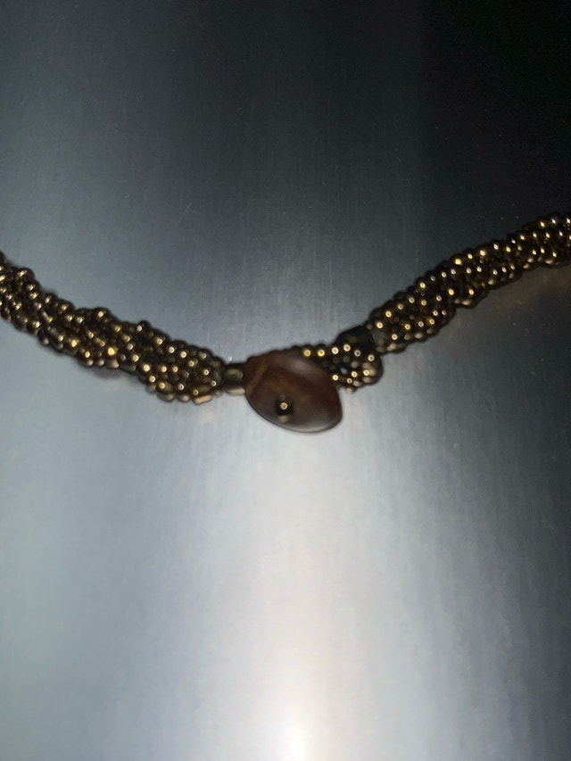 Gold Beaded Twisted Necklace - photo 5