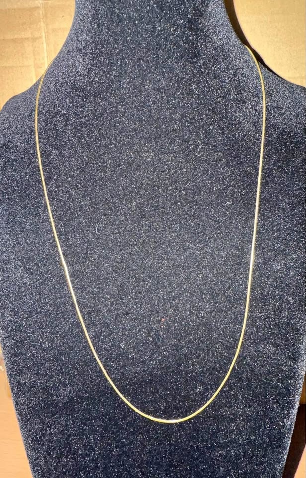 20 inches long Gold Over Sterling Silver Snake necklace