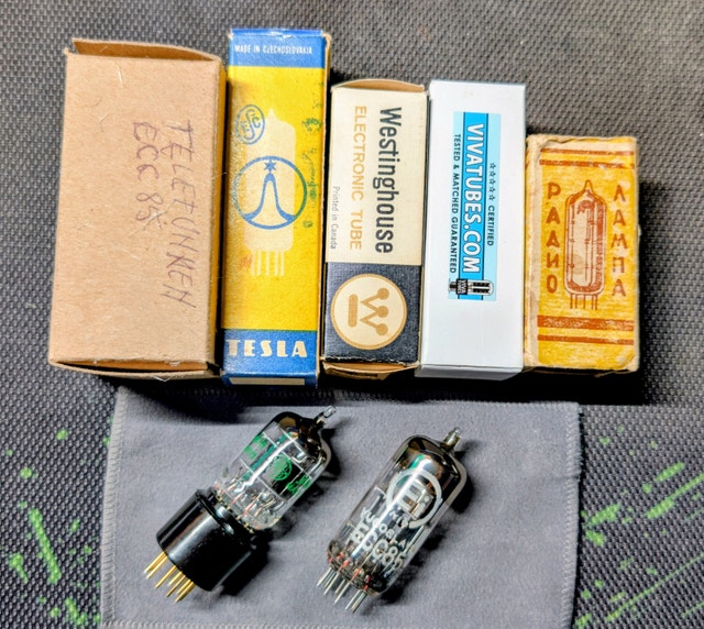 Vacuum Tubes ECC85 Telefunken Tesla GE WE +