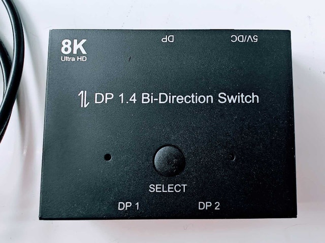 Display Port - Bi-directional Switch 8K Ultra HD, USB Powered