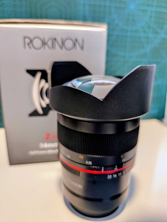 NIKON Z 14mm, f2.8, FF, MF Rokinon ultra wide lens