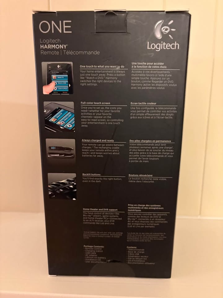 Logitech Harmony Remote, Color Touch Screen, Rechargeable - photo 3