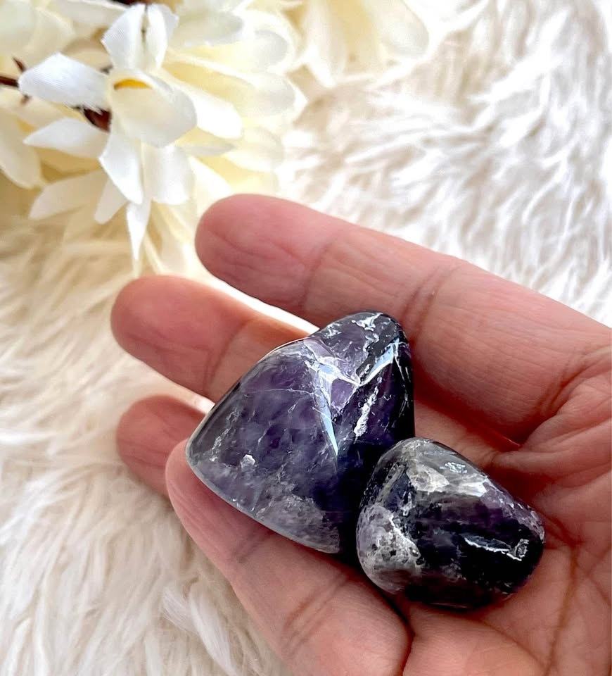 Pair of Dream Amethyst Tumbled Gemstones Set #3 🧡