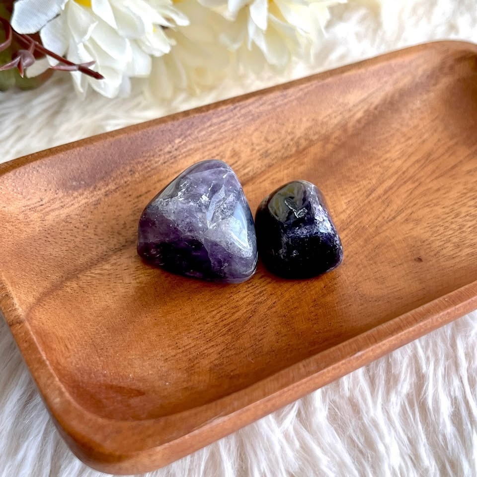 Pair of Dream Amethyst Tumbled Gemstones Set #3 🧡 - photo 2