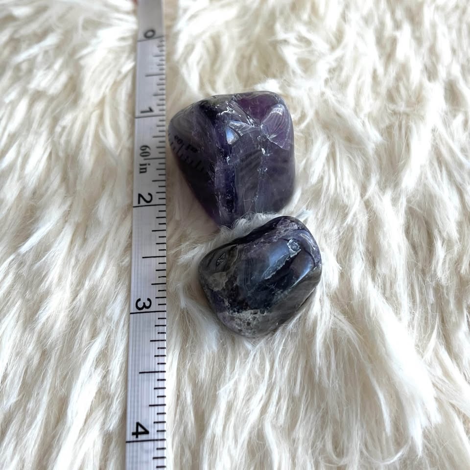 Pair of Dream Amethyst Tumbled Gemstones Set #3 🧡 - photo 5