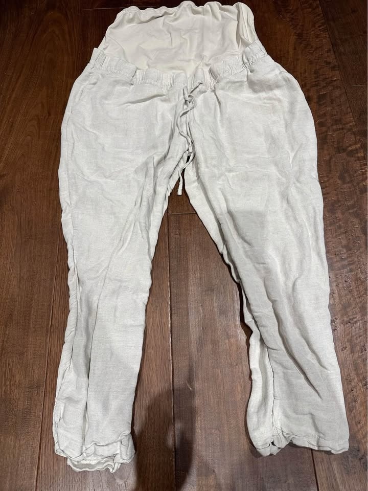 H&M mama linen-blend pants