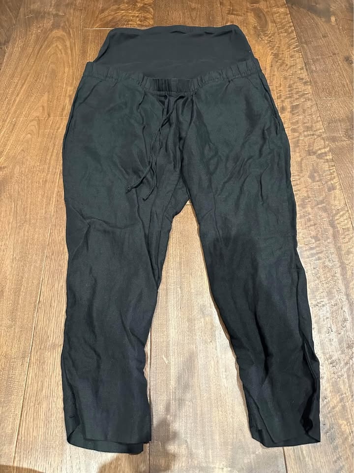 H&M mama linen-blend pants
