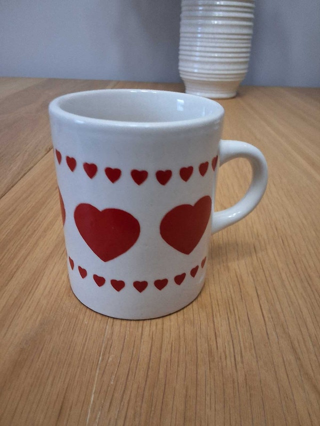 Vintage Japanese Heart Coffee Mug - photo 2