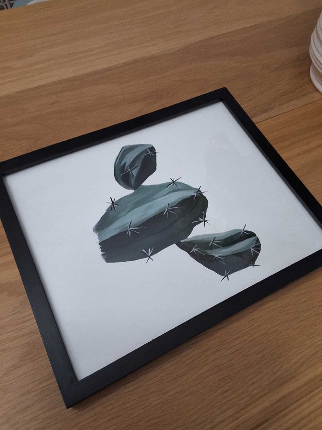Cactus Art Print in Frame - photo 2