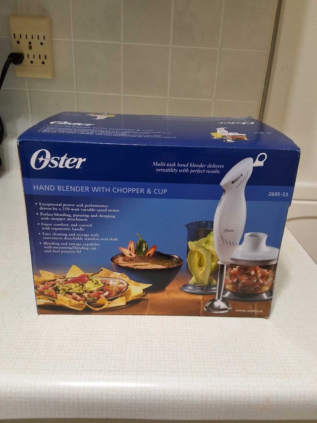 Oster Hand Blender with Chopper and Cup (New, never used)
