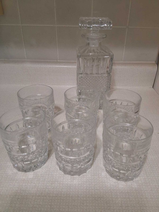Bohemian Crystal Decanter Set