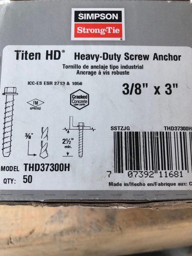 Simpson Strong-Tie Titen HD Screws - photo 3