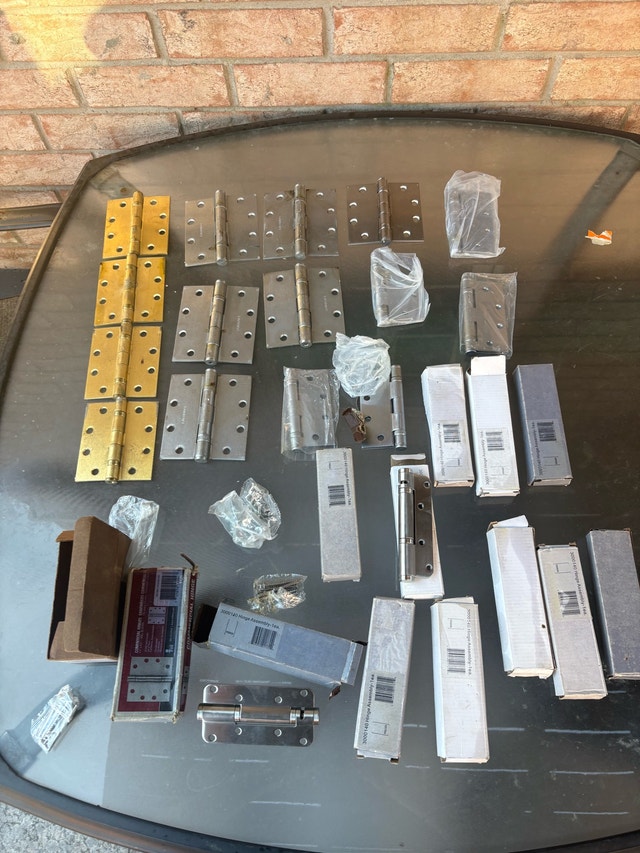 Hinges stainless steel and brass