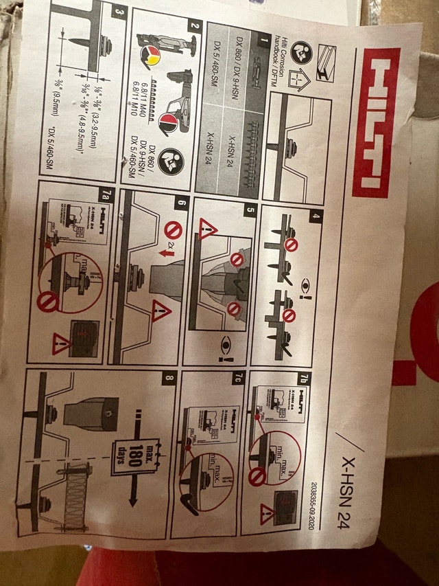 Hilti X-HSN 24 Fasteners