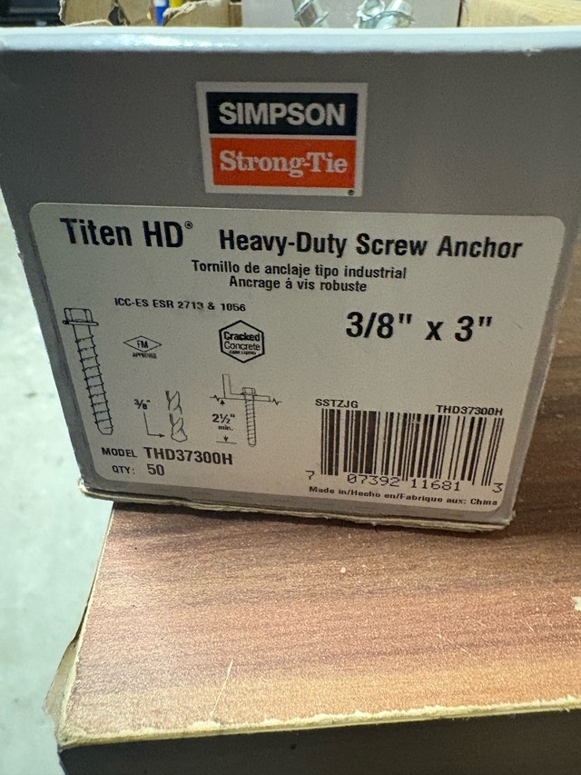 Simpson Titen HD Screw Anchor