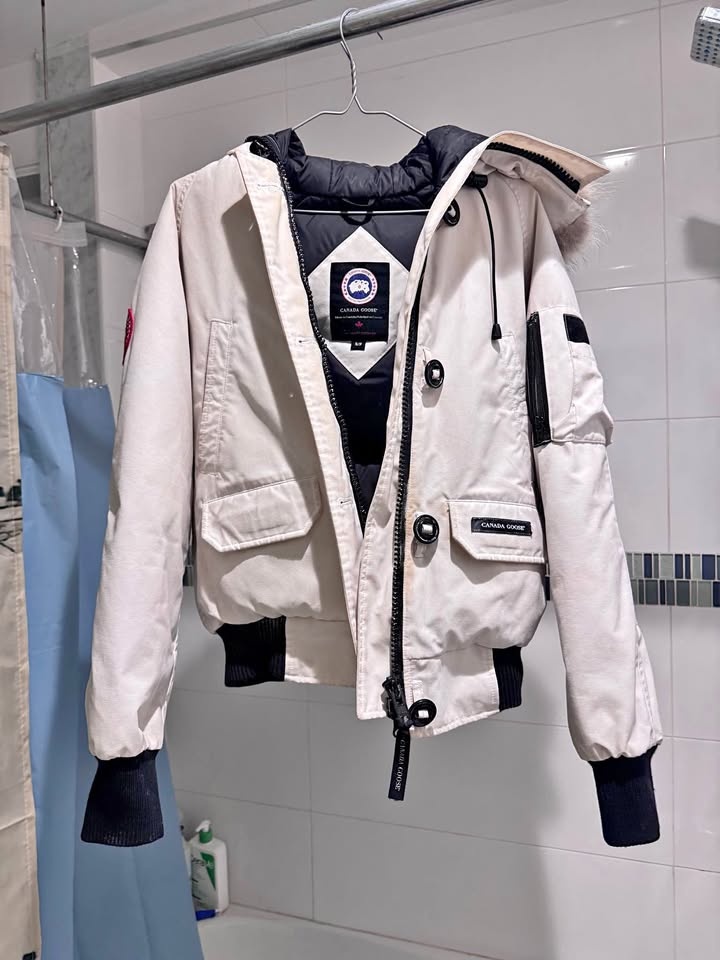 White Canada Goose Chilliwack Bomber Jacket