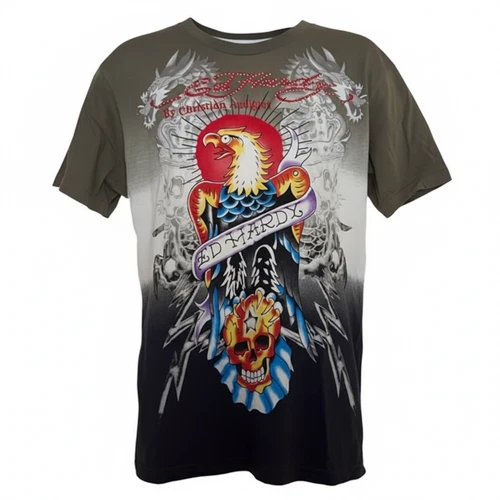 Ed Hardy Vintage Y2K Christian Audigier Rhinestone Tattoo TShirt - photo 2