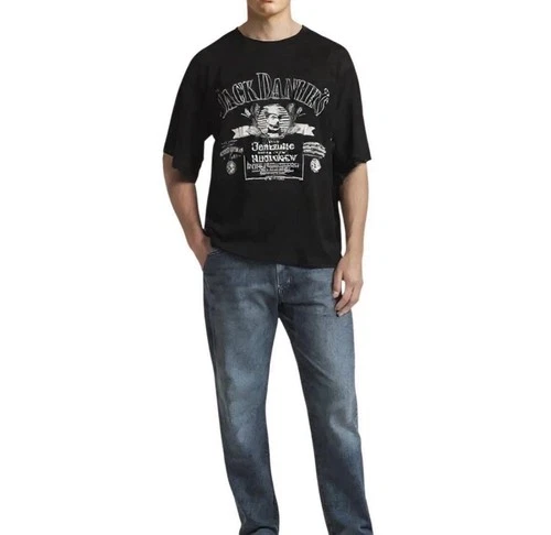 Vintage Jack Daniel's Whiskey Logo Graphic T Shirt Men's Black