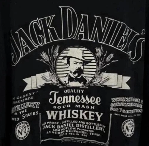 Vintage Jack Daniel's Whiskey Logo Graphic T Shirt Men's Black - photo 4