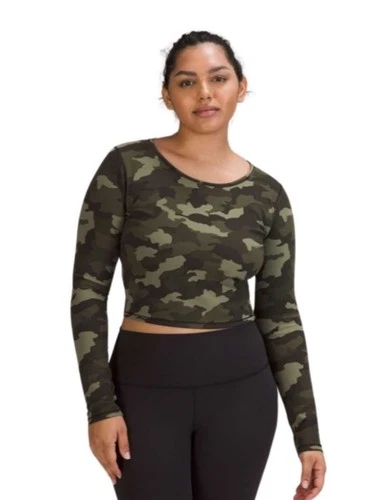 Lululemon Wunder Train Cropped Long Sleeve Shirt Size 4