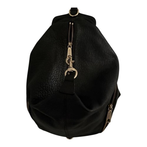 Rebecca Minkoff Julian Gold Hardware Backpack Black Pebbled Leat - photo 2