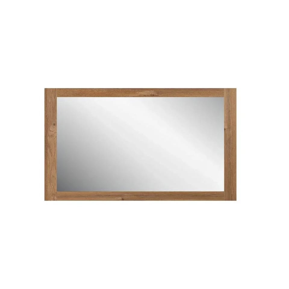 New 48"x28” Rectangular Mirror with Rough Oak Frame