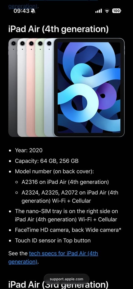 Ipad Air 4th Gen bought 2021 - photo 2