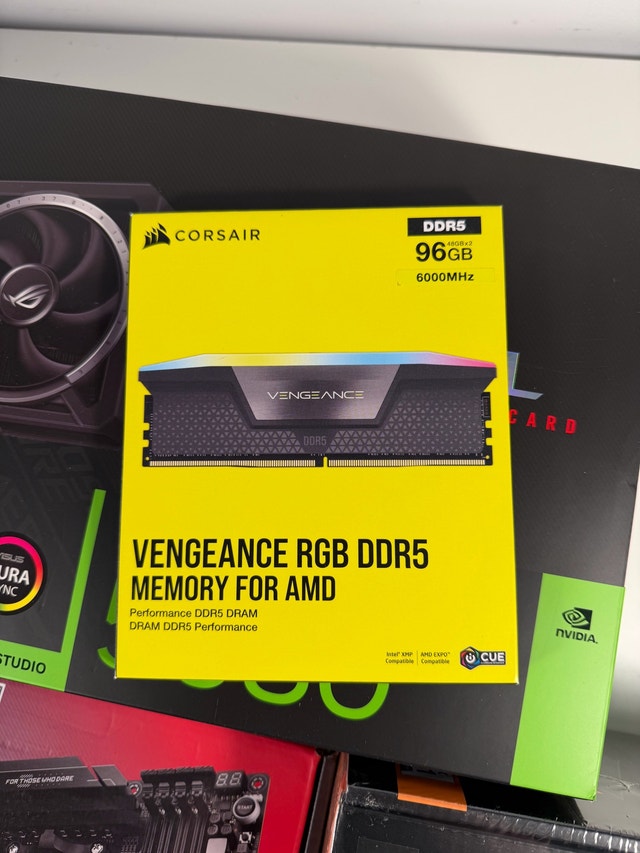 96GB CORSAIR VENGEANCE RGB DDR5 RAM 6000MHZ