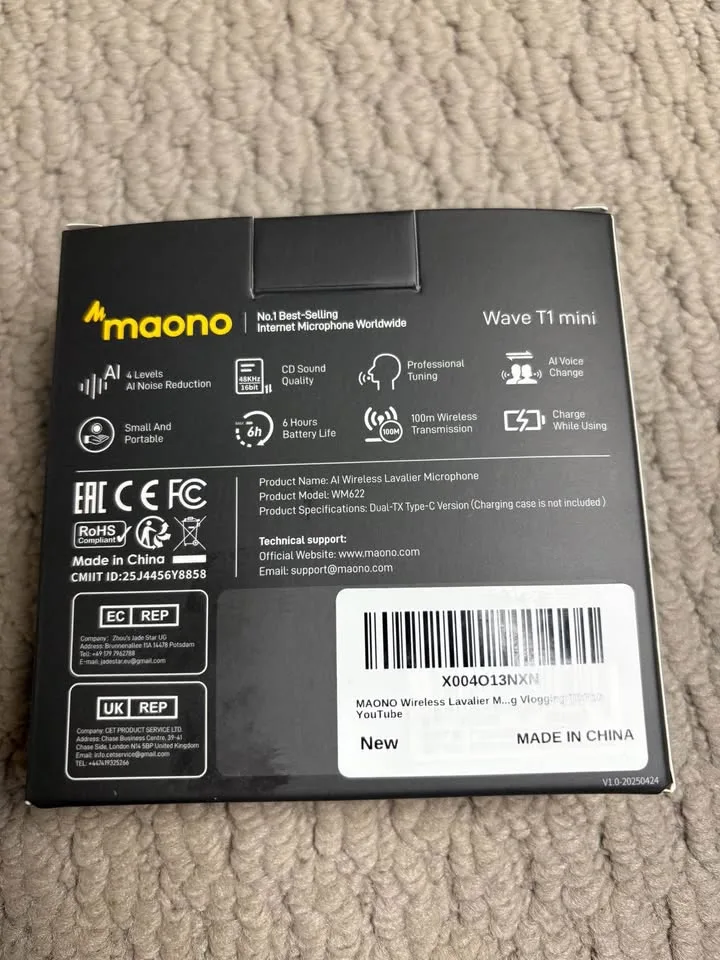 MAONO Wireless Lavalier Microphone for Phone (Brand New) image indicator(2)