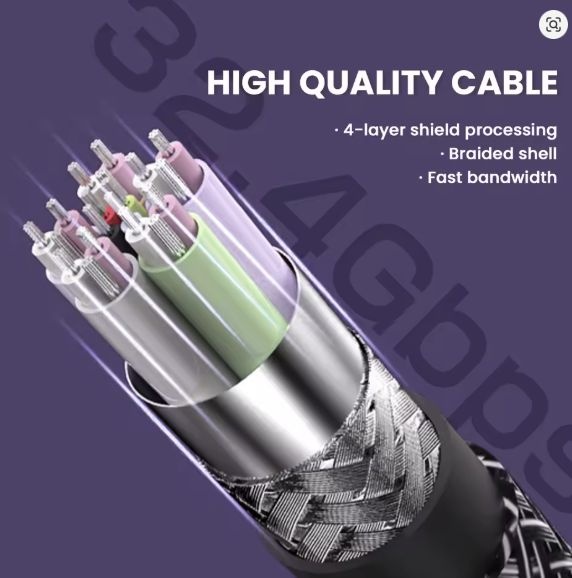 DisplayPort Cable 8K DP 1.4 Braided High Speed Cable - photo 3