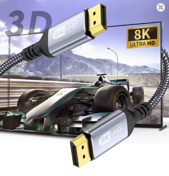 DisplayPort Cable 8K DP 1.4 Braided High Speed Cable - photo 4