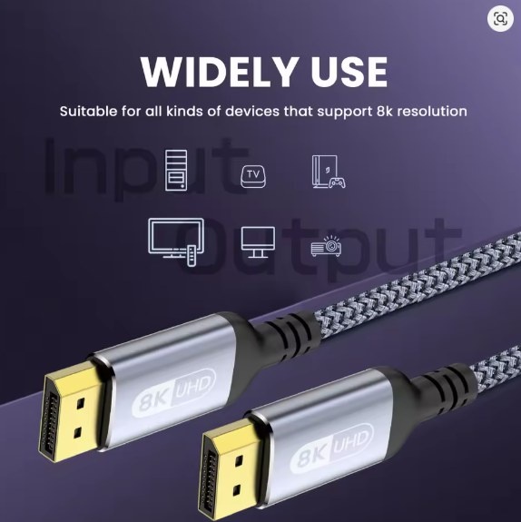 DisplayPort Cable 8K DP 1.4 Braided High Speed Cable - photo 5