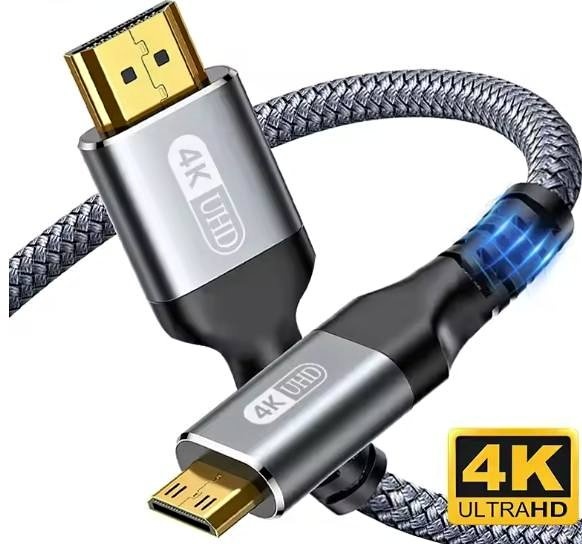 Mini HDMI to HDMI Cable HD 4K 60Hz High-Speed Braided