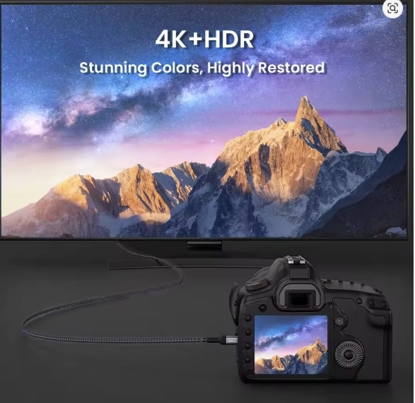 Mini HDMI to HDMI Cable HD 4K 60Hz High-Speed Braided - photo 3
