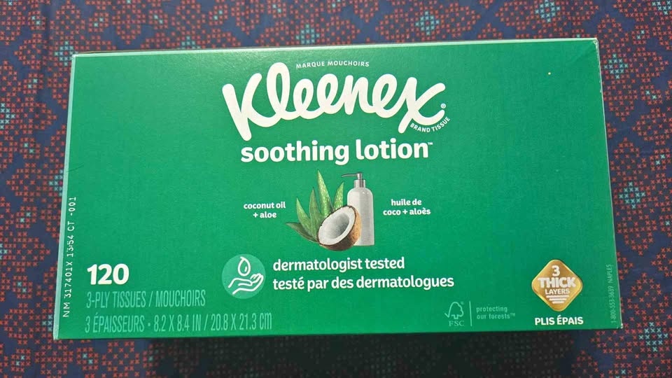 Kleenex soothing lotion brand tissue