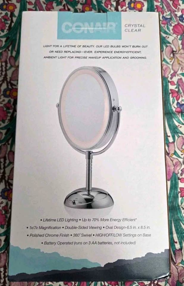 Conair Lighted Makeup Mirror, LED Vanity Mirror, Double