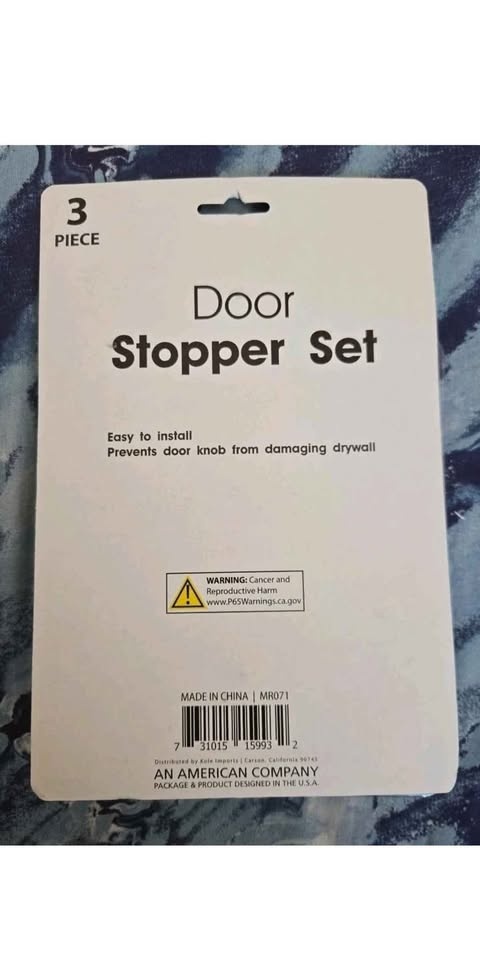 Set of 3 Door Guards Hard Plastic Wedge Holders Spring Stop - photo 2