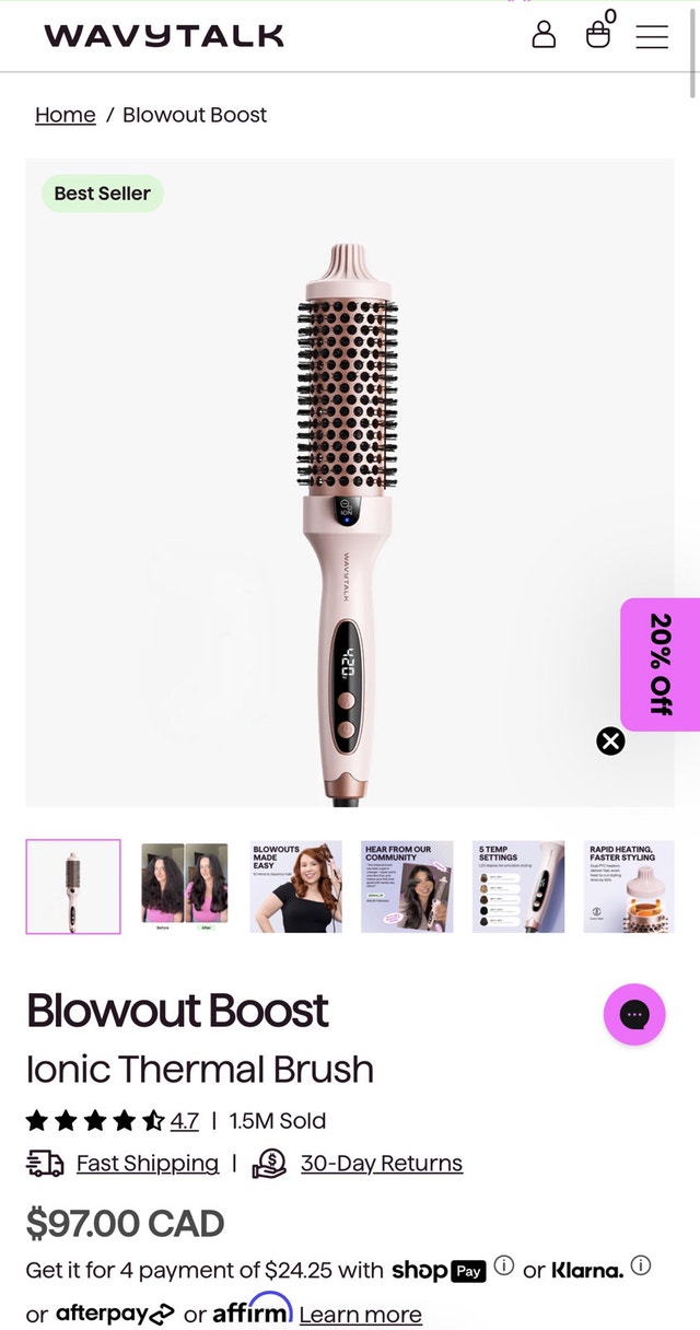 Brand New Wavytalk Blowout Boost Brush