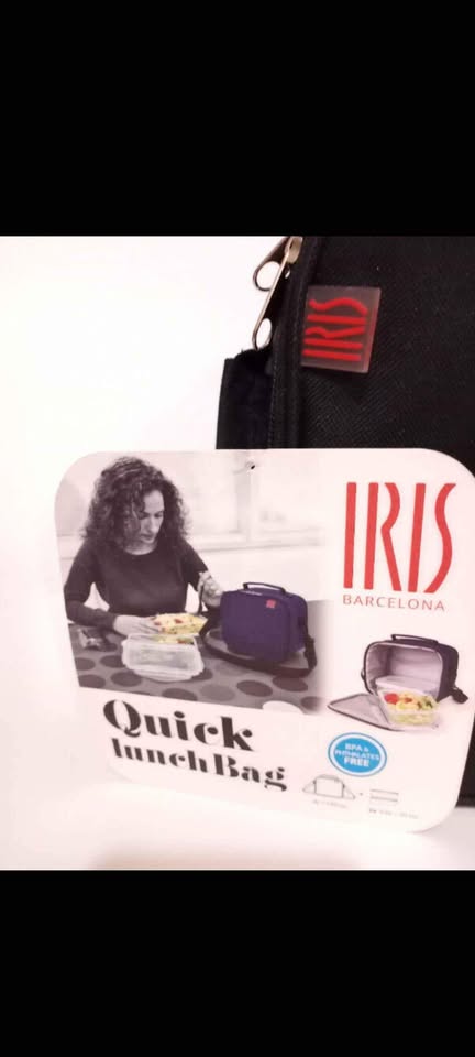 BLACK CLASSIC SNACK BAG With IRIS CONTAINERS