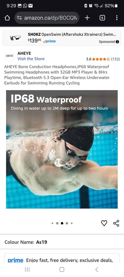 bone conduction swimming head phones - photo 4