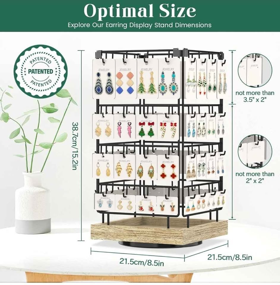 Rotating Earring Display Holder Stand for Vendors Events - photo 3