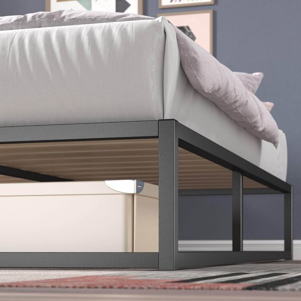 Queen Zinus 10” Metal Platform Bed with Wooden Slats - BRAND NEW - photo 2